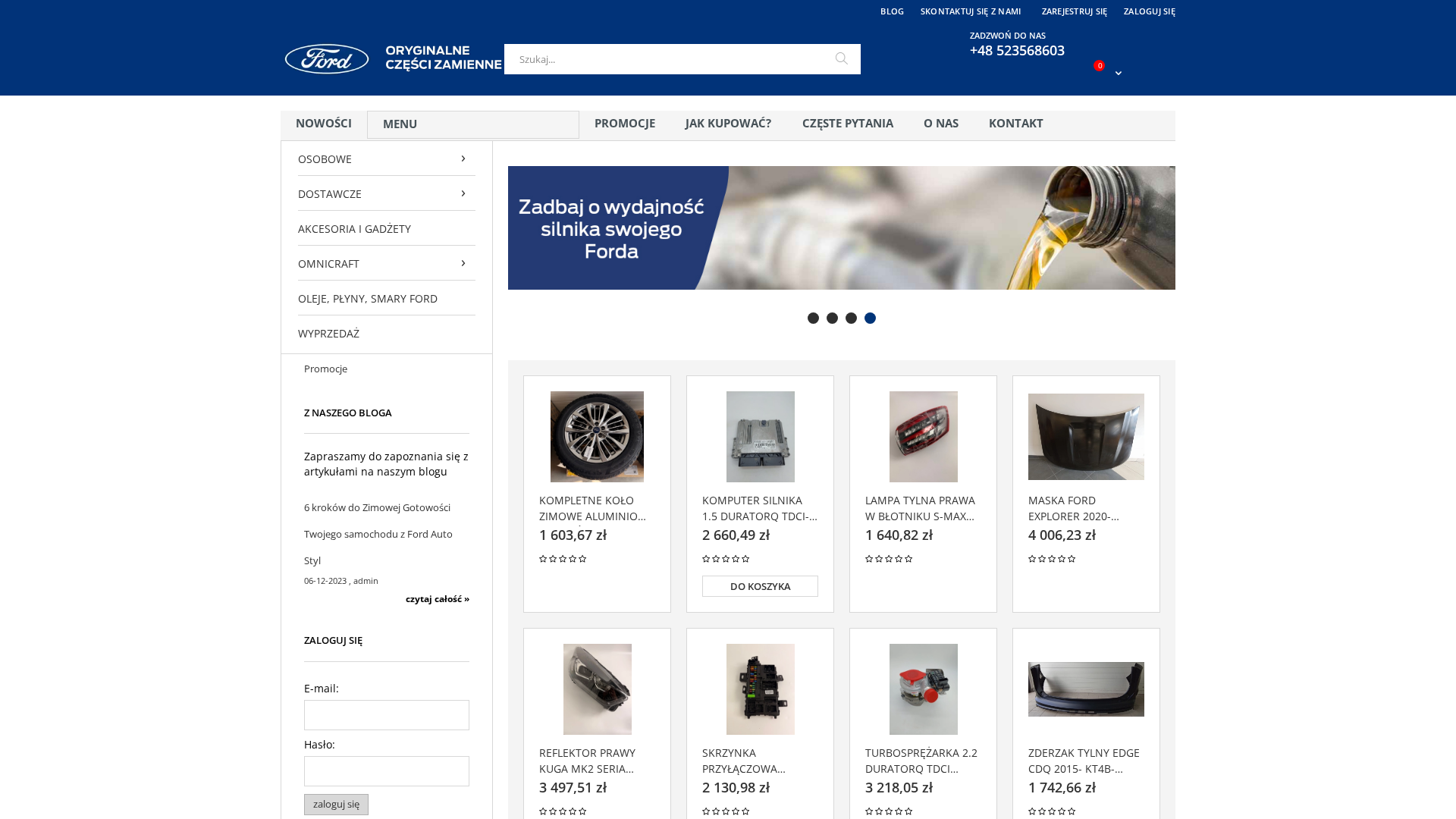 Części samochodowe FORD | Sklep internetowy Ford Auto Styl